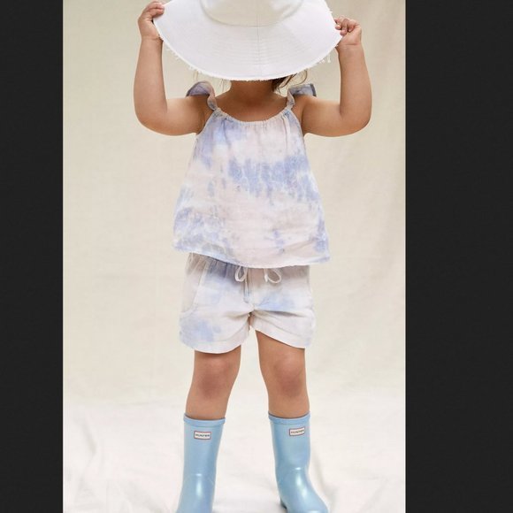 Anthropologie Cloth & Stone Ruffled Linen Tank Girls 7/8 NWT‎ - Picture 2 of 6